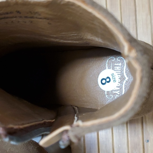 THURSDAY BOOT COMPANY, The Modern Zip Up Suede Ankle Boots, Cognac, Size 8, NWOT - Picture 7 of 8